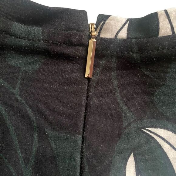 Kate Spade Long Bell Sleeve Floral Print Mini Dress Black Stretchy XXS Zip AG23 - Picture 9 of 13